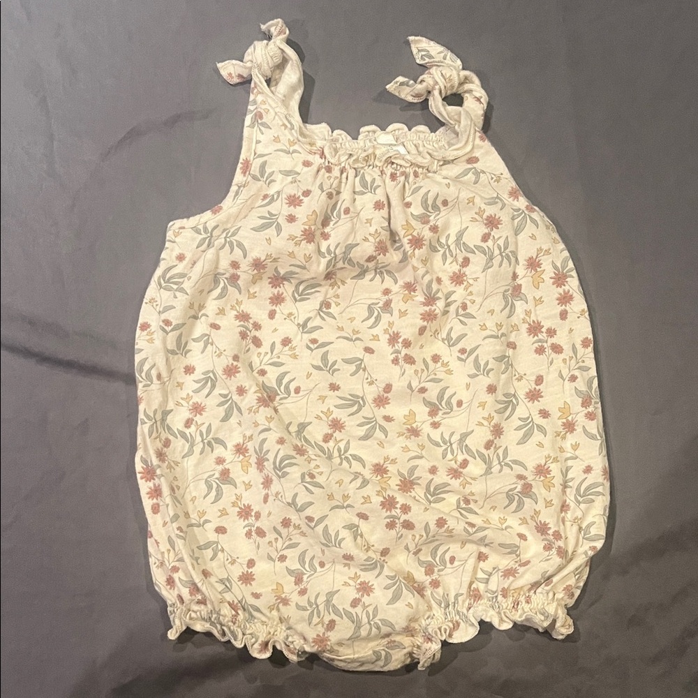 Rylee + Cru Cream Floral Baby Romper